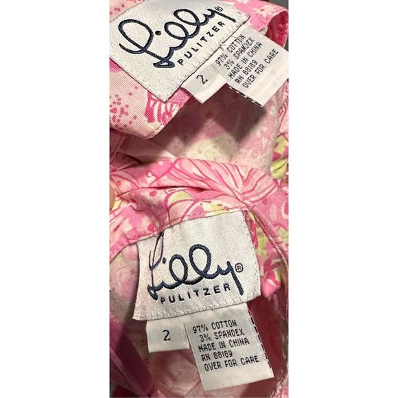 RARE Beautiful Lilly Pulitzer Vintage 2pc “Beach Blanket Bingo” Spaghetti Strap - Picture 6 of 6